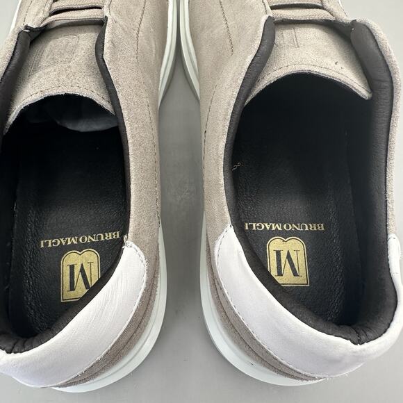 Bruno Magli Salvador Shoes Mens Size 9 M Taupe Suede Slip On Sneakers Comfort - Picture 7 of 9
